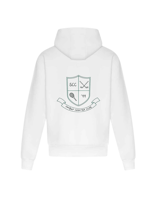 Sunningdale Crest Hoodie in White