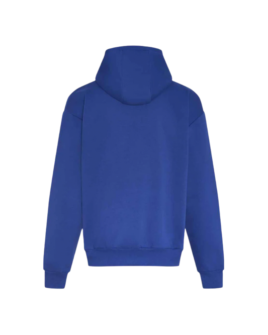 Blue hoodie on a white background