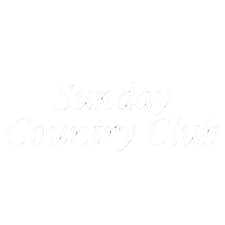 Text 'Sunday Country Club' on a green background
