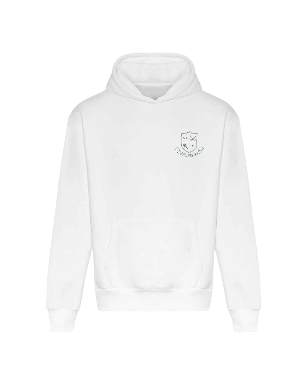 Sunningdale Crest Hoodie in White