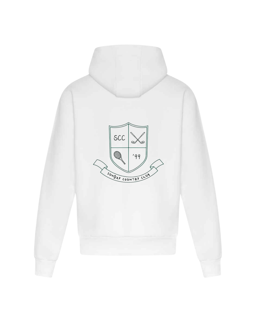 Sunningdale Crest Hoodie in White