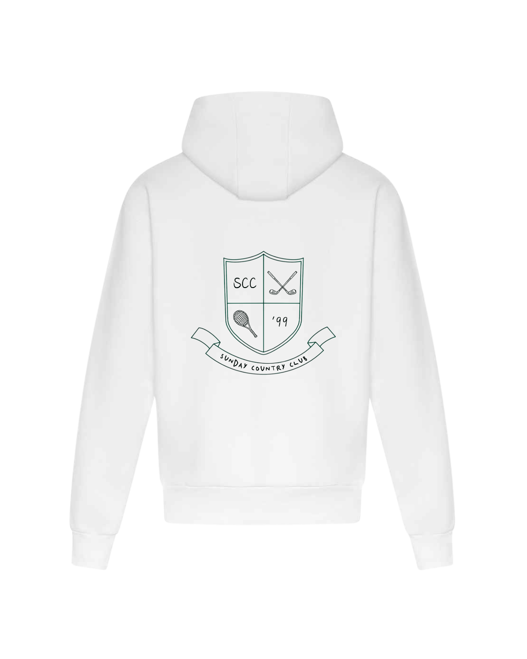 Sunningdale Crest Hoodie in White