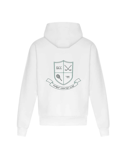 Sunningdale Crest Hoodie in White