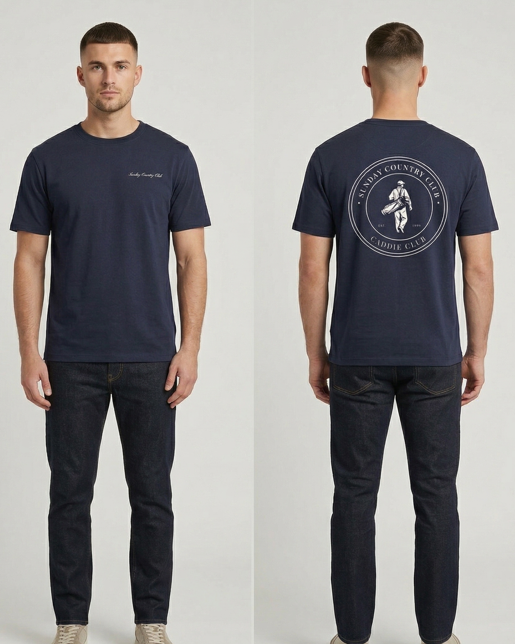 Caddie Club Circle Tee in Navy